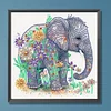 >SALE<5D DIY Partial Special Shaped Drill Diamond Painting Elephants Kit Decor 30x30cm