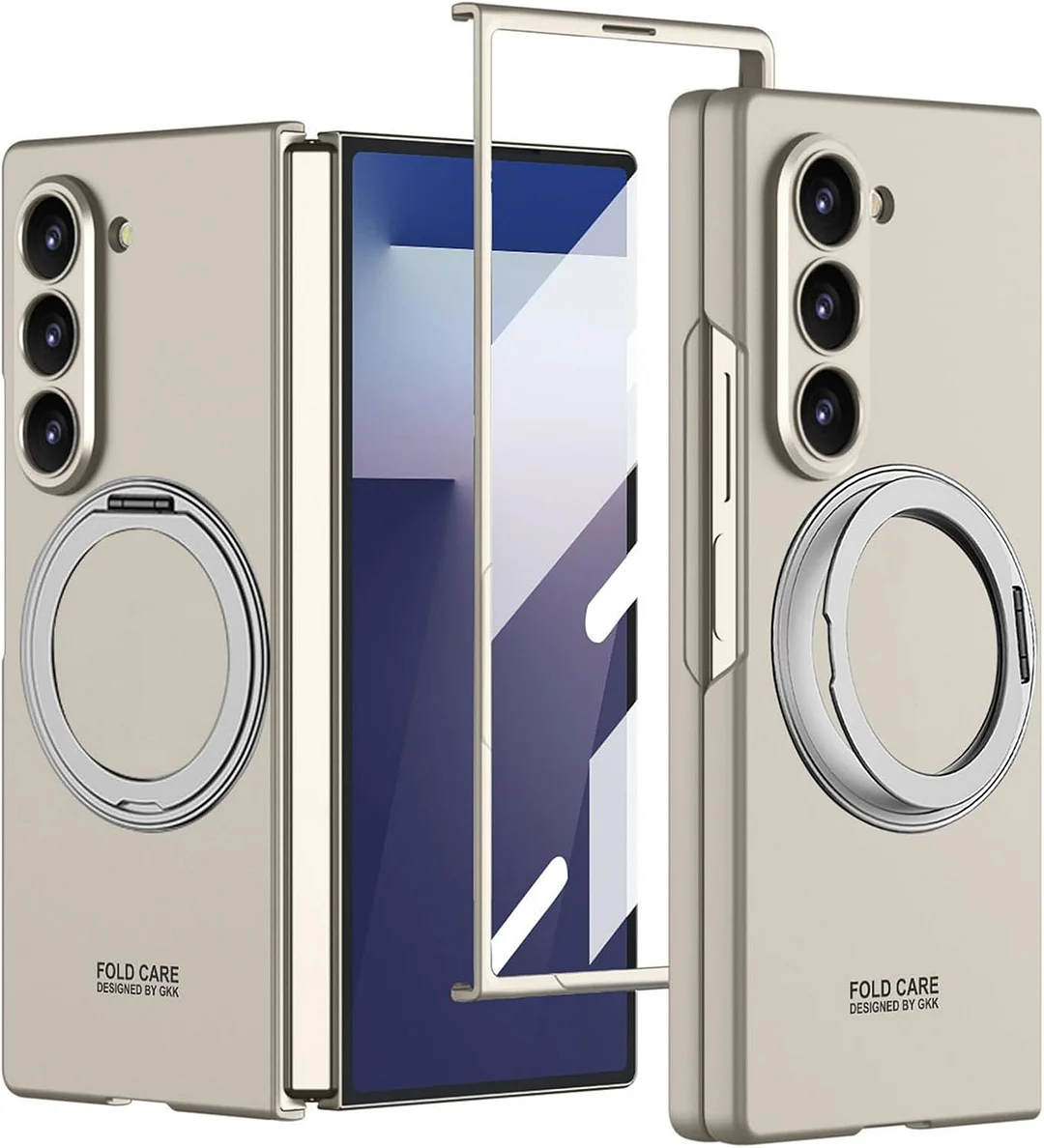 Compatible with Samsung ZFold7/6 mobile phone case 5/4 external 360 rotating bracket magnetic wireless charging ultra-thin protective cover