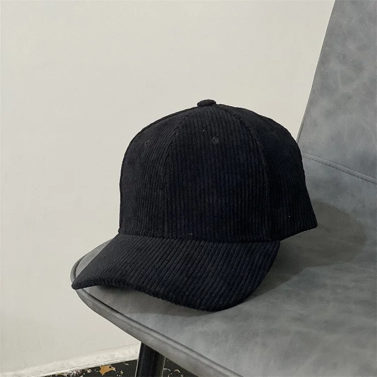 Corduroy Solid Color Adjustable Autumn Winter Women Baseball Cap Korean VersionUnisex Men Snapback Dad Hat