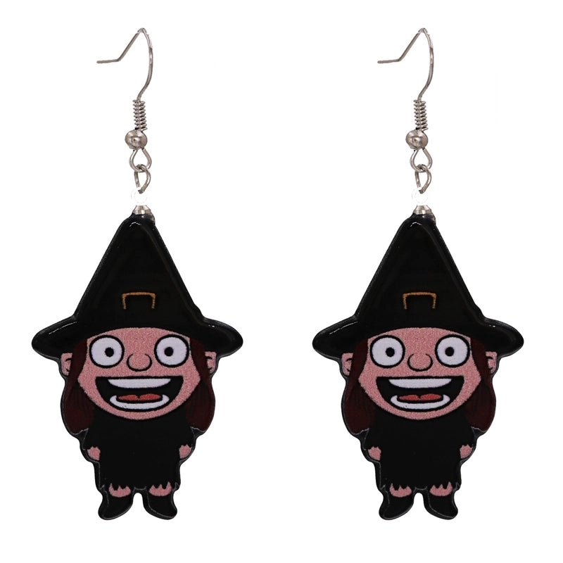 Halloween Pumpkin Ghost Acrylic Resin Earrings