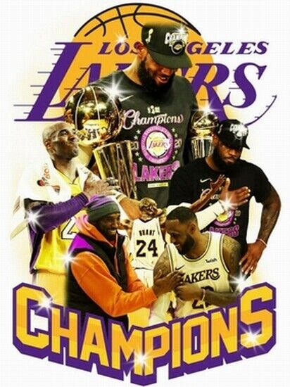 LAKERS CHAMPIONS POSTER - KOBE BRYANT - Photo Poster painting QUALITY INSERT -  POST!