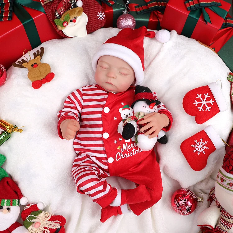 Babeside Noah 20" Christmas Realistic Reborn Doll Infant Chubby Cheek Face Baby