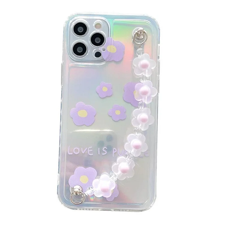 Flower Transparent TPU Case For iPhone