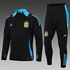 2024/2025 Argentina Half-Pull Training Suit Black  Football Jersey 1:1 Thai Quality