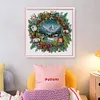 Winter Scene With Wreath-14CT Stamped Cross Stitch 36*36cm/14.17*14.17in tapestrymarket