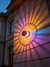 Solar Fence Lights Mandala Theme Waterproof Metal Solar Powered Deck Step Stair Lights for Garden Post Patio Decor Gifts for Women Mom