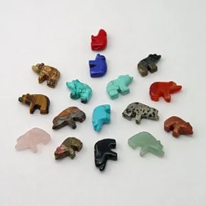 pornhint Pornhint Ten Gemstone Walking Bear Fetish Beads Zuni Style Southwestern Totem Animal Guardian Strength Power Healing Knowledge Spiritual Guide West
