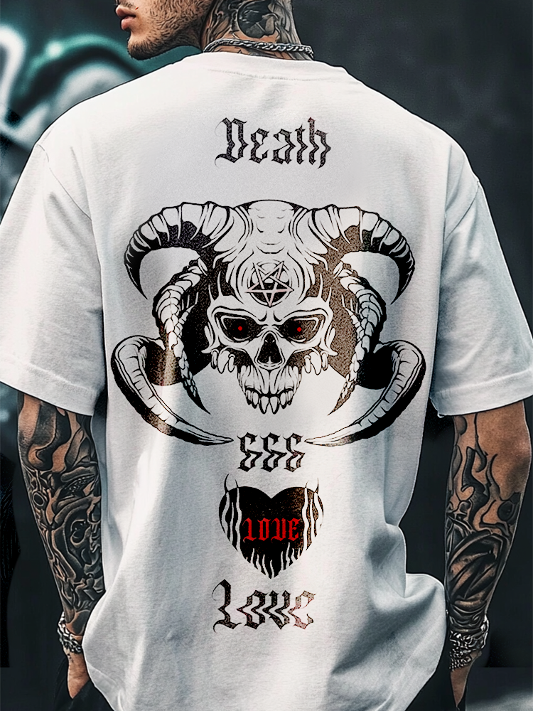 Satanic Skull Devil Dark 666 Demon Digital 3D Printed Unisex Casual T-shirt / Rvogue / Rvogue
