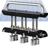 [US Local Warehouse] 3-Station Edge Roller Bender 0-90 Bending Angle Hand Sheet Metal Bender with Aluminum Alloy Handle Metal Bending Tool for Making 1/2 to 5 in 13 to 130mm Bends (Black)