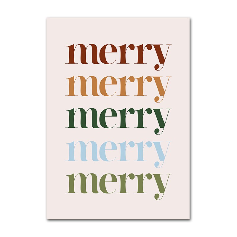 Christmas Tree Ball Decoration Poster Frosted Holly Winter Van Canvas Painting Snowflake Prints Decorative Home Room Picture