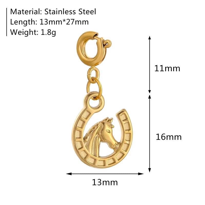 1 Piece 16 * 17mm 18*14mm 304 Stainless Steel Zircon Geometric Heart Shape Butterfly Polished Pendant Jewelry Accessories