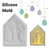 Silicone Bunny Atmosphere Lamp DIY Mold for Easter Home Decoration (5-Piece Set)