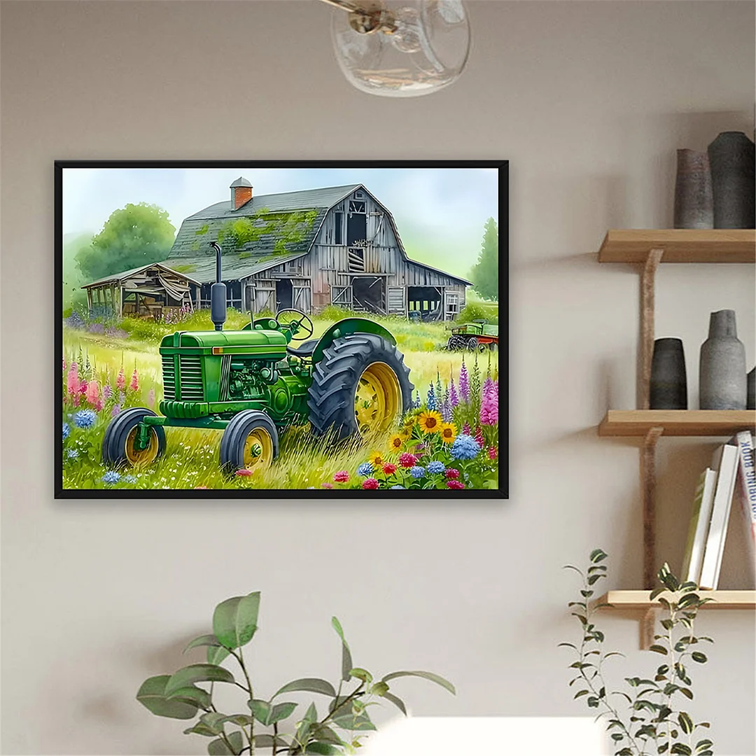 Diamond Painting - Full Round Drill - Tractor(Canvas|40*30cm)