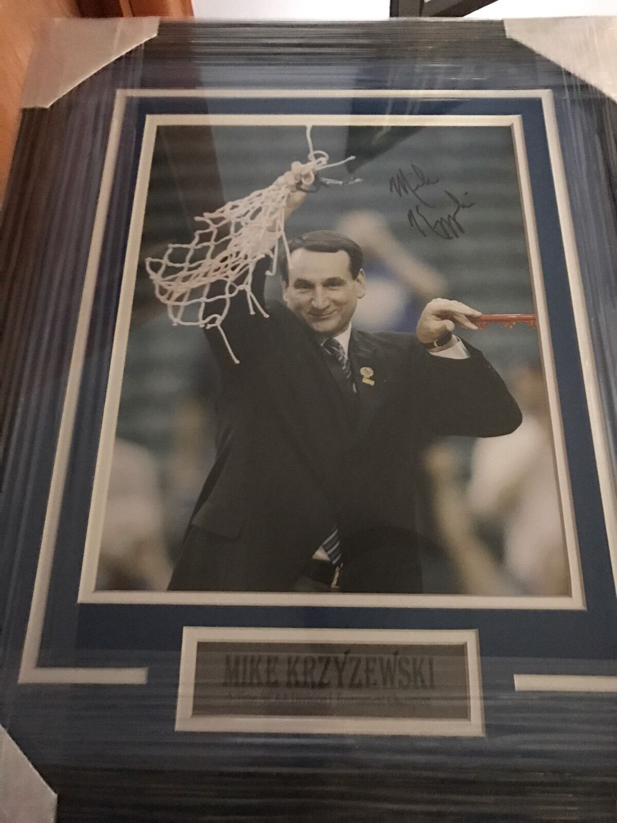 Mike Krzyzewski Coach K Signed Custom Framed 11x14 Duke Photo Poster painting Psa/dna