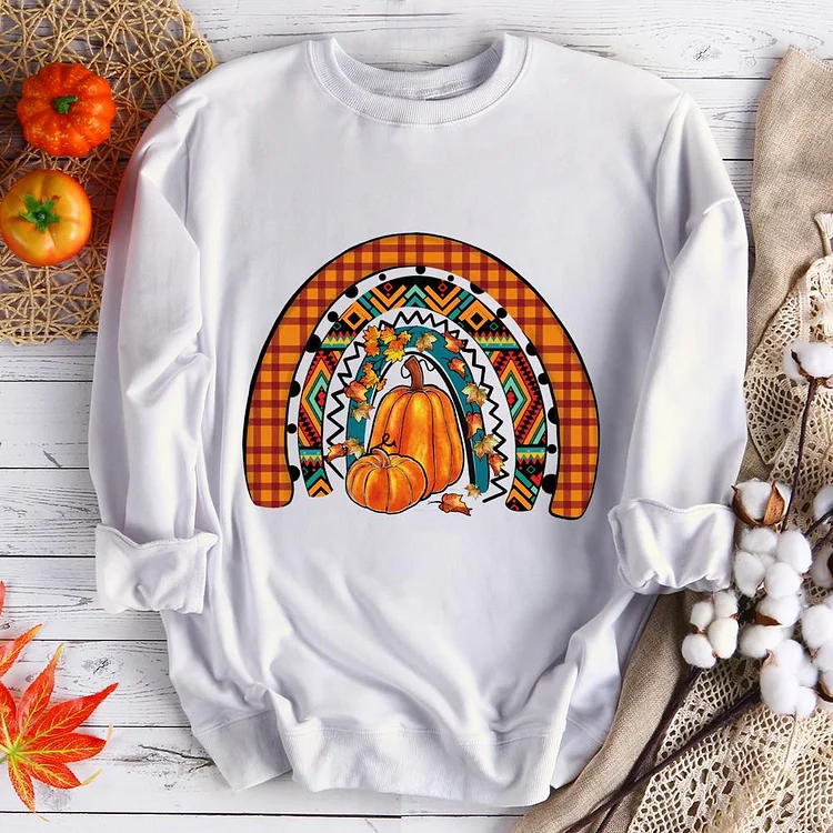 Fall Rainbow  Sweatershirt-08177-Annaletters