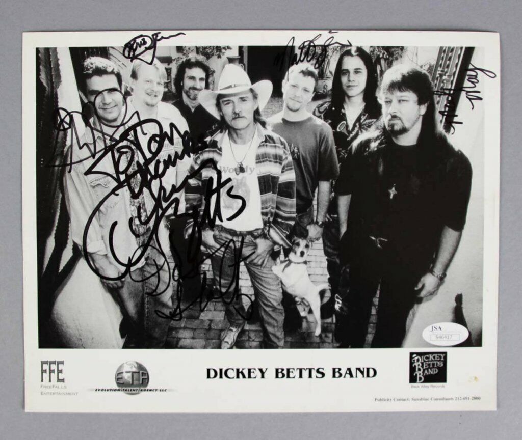 Dickey Betts Band Multi-Signed Photo Poster painting 8x10 - COA JSA