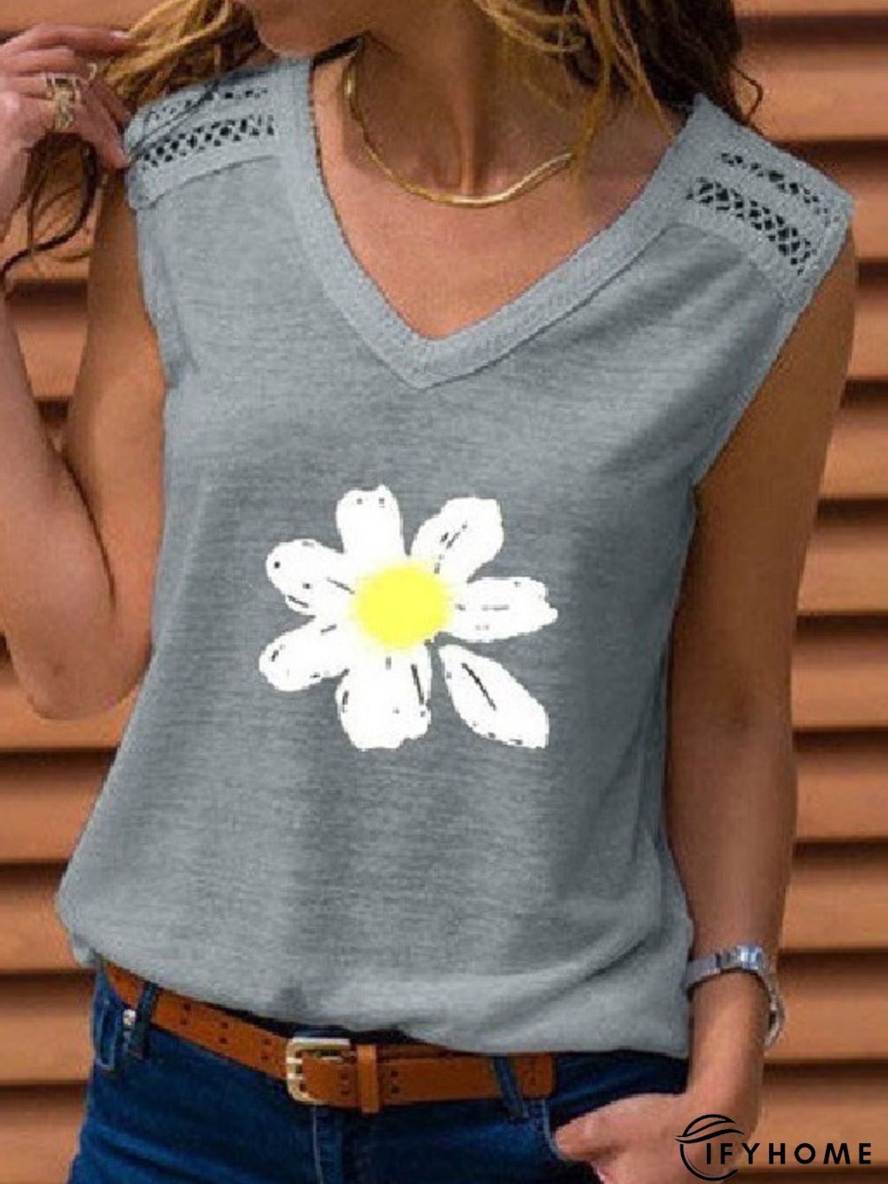 V Neck Casual Sleeveless Tops | IFYHOME