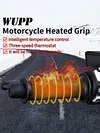 12V 3-Gear Waterproof Heated Handlebar Grips Cover Motorcycle Electric Grip