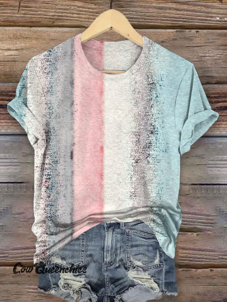 Western Vintage Print T-Shirt Multicolor / S