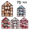 73PCS Home Christmas Tree Hanging Decors Gift Set