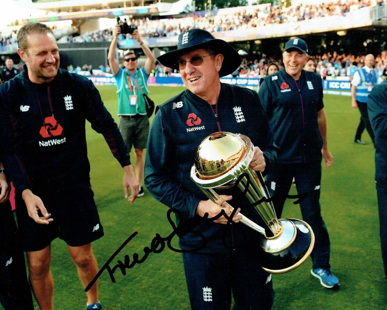 Trevor BAYLISS Signed Autograph Photo Poster painting AFTAL COA England World Cup Cricket Coach