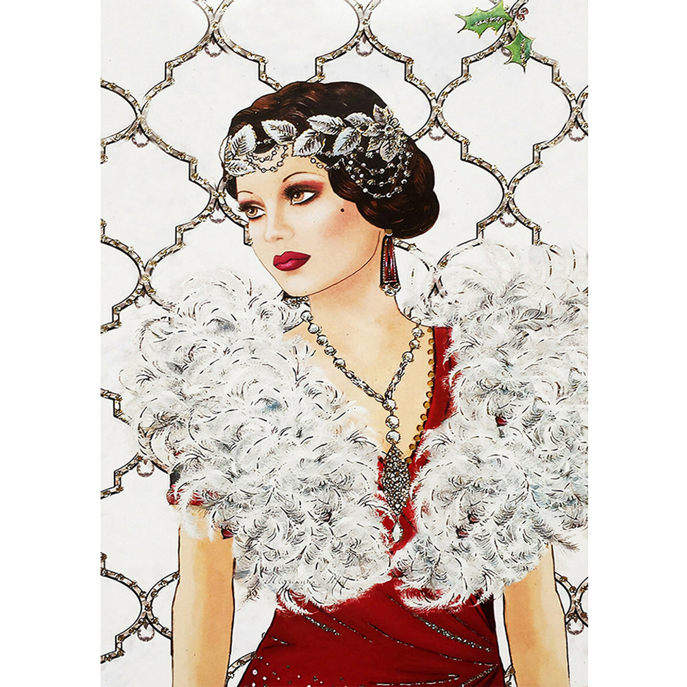 

Elegant Lady - 11CT Stamped Cross Stitch - 60*80CM, 501 Original