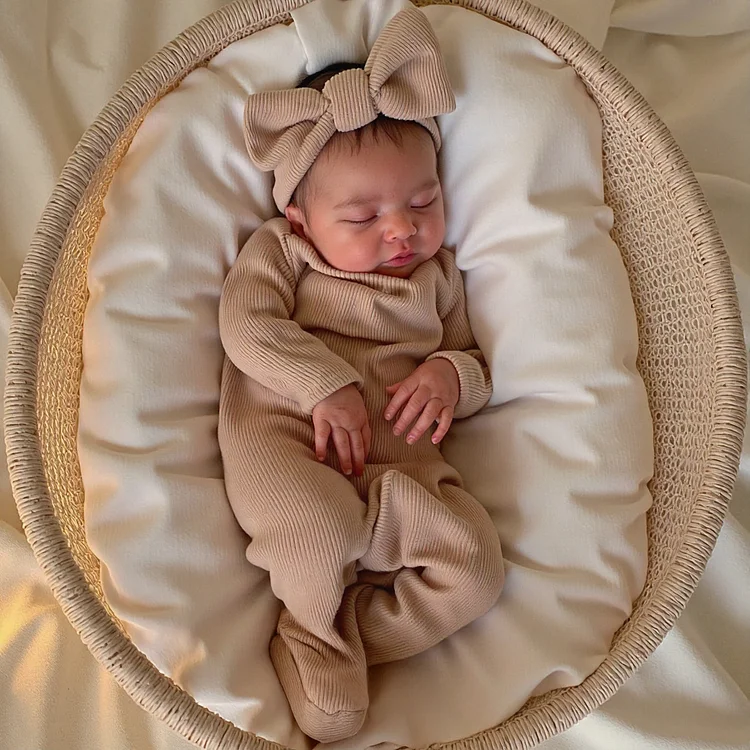 20" Reborn Asleep Baby Girl Simuni Real Lifelike Silicone Vinyl Body Reborn Doll, Looks Really Cute