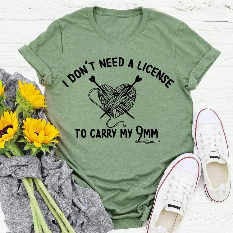 I don't need a license grandma life T-shirt Tee -03670-Annaletters