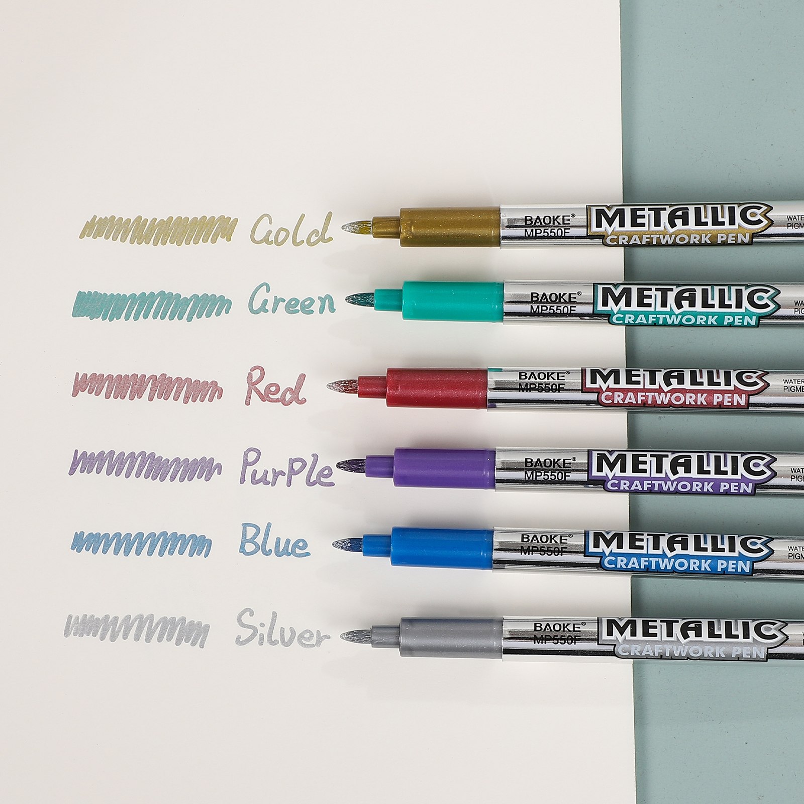 마커 펜 - 2개/세트 빈티지 메탈릭 공예 펜 멀티컬러 브라이트