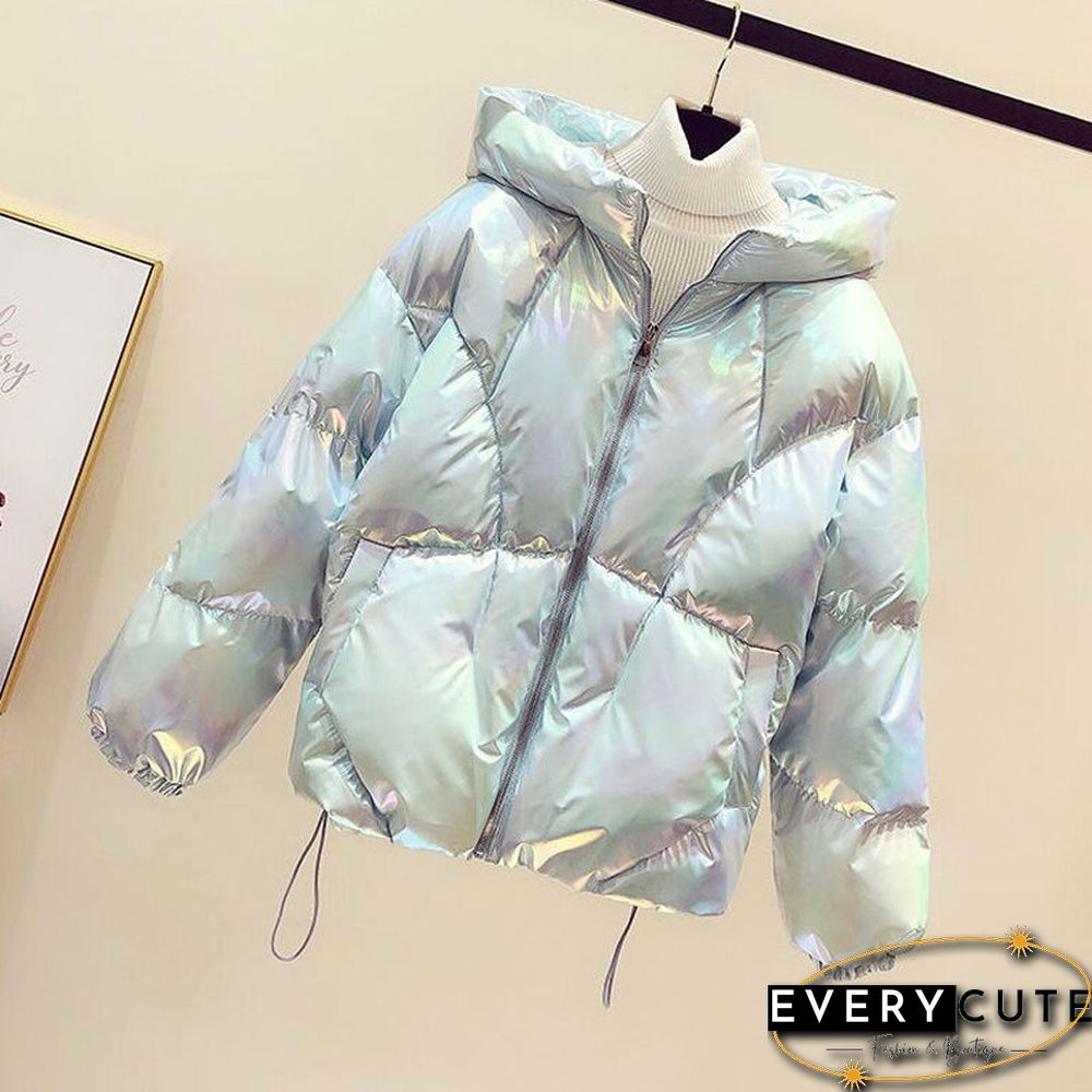 Women Harajuku Winter Warm Thick Coats Fashion Long Sleeve Korean Short Parkas Disposable