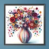 Diamond Painting-DIY Full Round Drill Beautiful Vase Bouquet(40x40cm)
