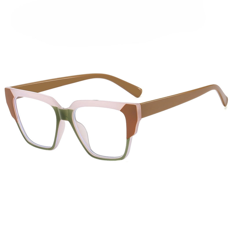 New Fashion Box Retro Personality Entry Lux TR90 Anti-Blue Ray Plain Glasses Glasses Of With Internet Celebrity
