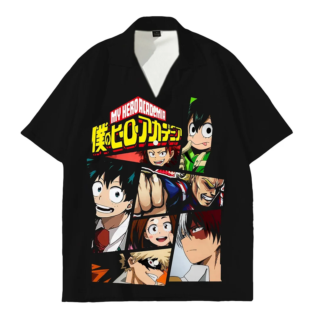 My Hero Academia Digital Printing Japanese Cartoon T Shirt-elleschic