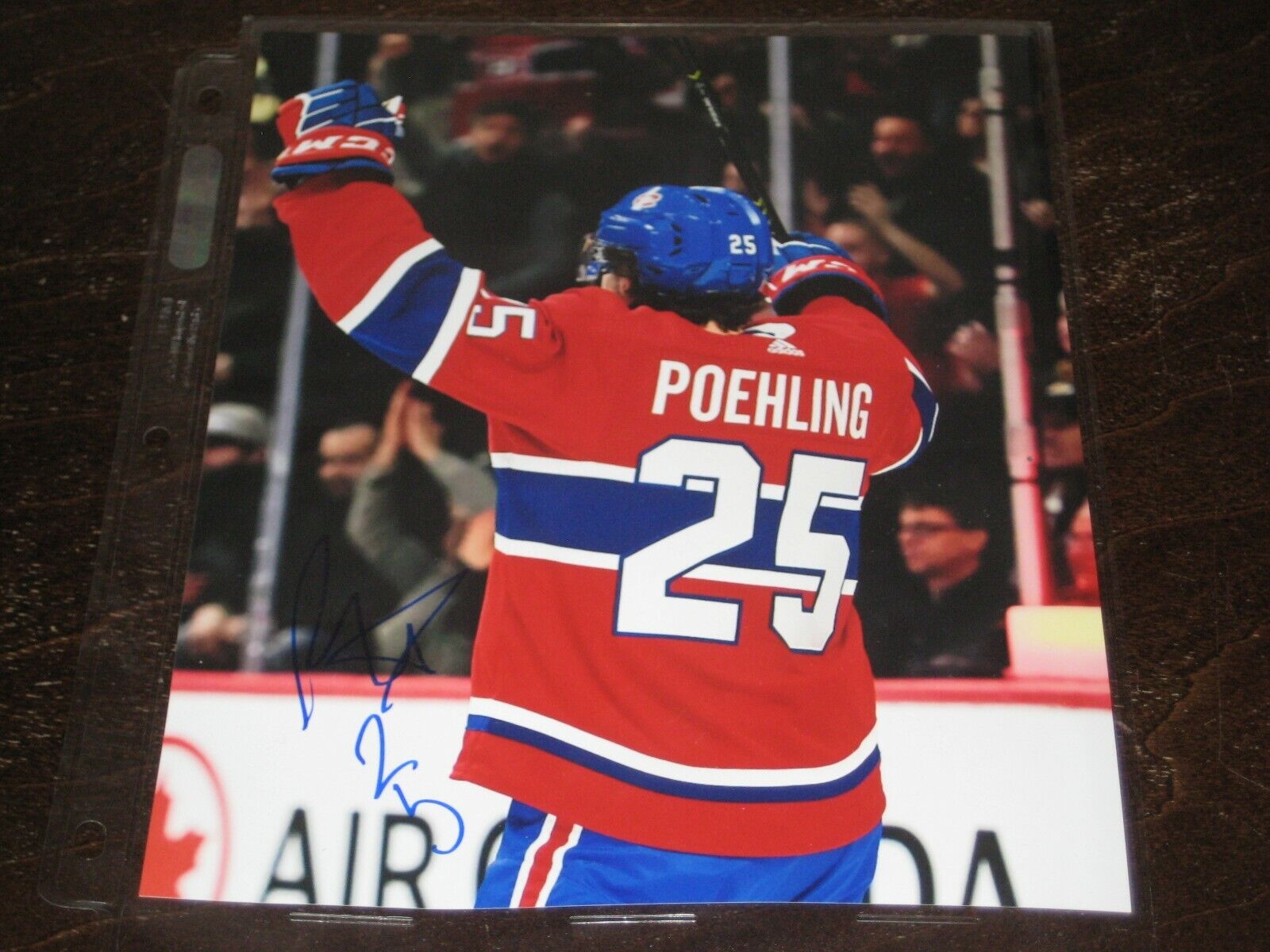 RYAN POEHLING autographed MONTREAL CANADIENS 8x10 Goal