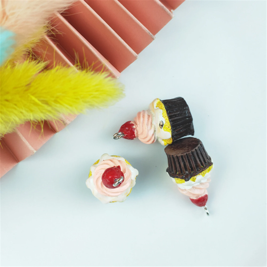 Bulk 10 30  Small 3D Red Mushroom Resin Charms Pendants Vegetable Dangle Charm For DIY Earrings Keychain Jewelry Making Accessories