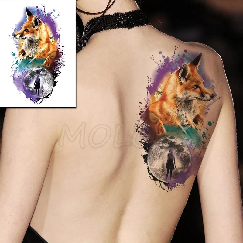 Temporary Tattoo Stickers Hands Together Peace Cross Fake Tatto Waterproof Tatoo Back Leg Arm Belly Big Size for Women Men Girl