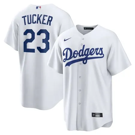 Youth Los Angeles Dodgers #23 Kyle Tucker  White Home Replica Jersey