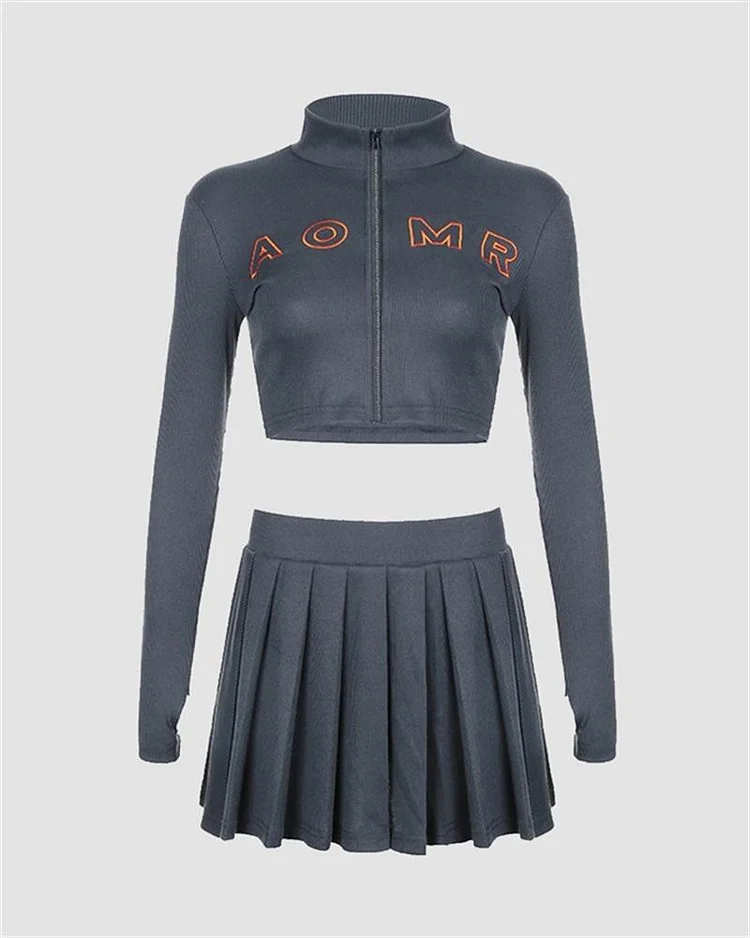 AOMR Knitted Casual Sports Coord Set