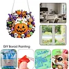 Halloween Pumpkin DIY Acrylic 5D Crystal Diamond Gem Art Hanging Ornament