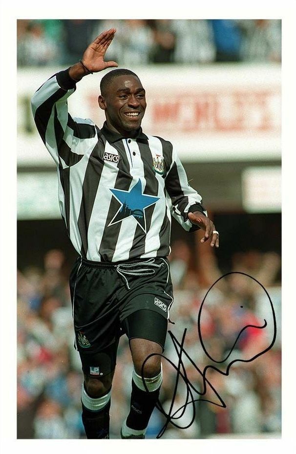 ANDY COLE - NEWCASTLE UNITED AUTOGRAPH SIGNED Photo Poster painting POSTER PRINT