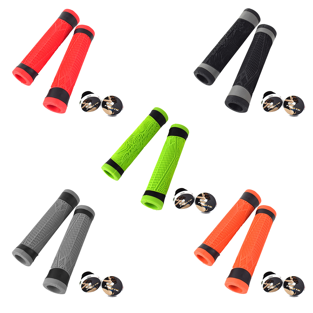 

1 Pair Bicycle Antiskid Silica Gel Handlebar Grips MTB Bike General Handle, Grey, 501 Original