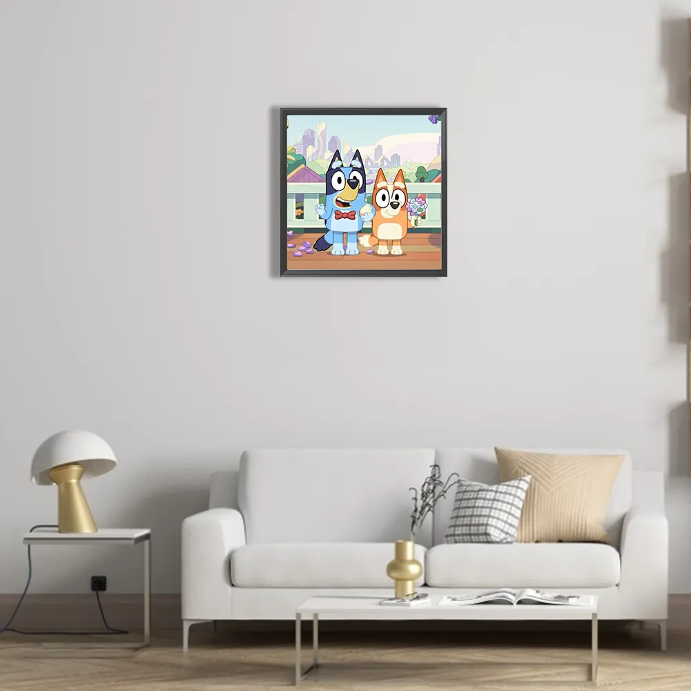 Diamond Painting - Full Round Drill - Bluey(Canvas|30*30cm)