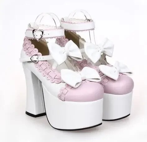 VCshoes Mori Girl Lolita Shoes Woman Cosplay Shoes Lady High Trifle Heels Pumps Wedges Women Princess Platform Shoes 46