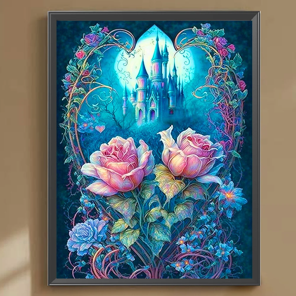 Diamond Painting - Full Round Drill - Rose Castle(Canvas|30*40cm)
