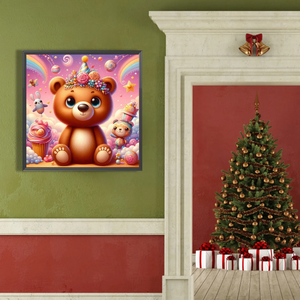 Diamond Painting - Full Round Drill - Surprise Bear(Canvas|40*40cm)