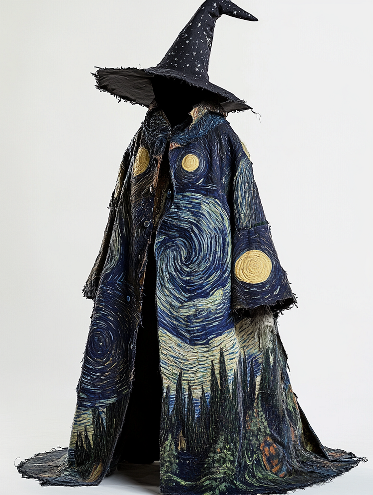 The moon and The stars long wizard cape 8e45