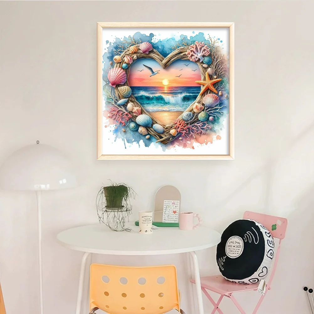 11CT Full Stamped Cross Stitch Kit - Sunset (40*40CM)