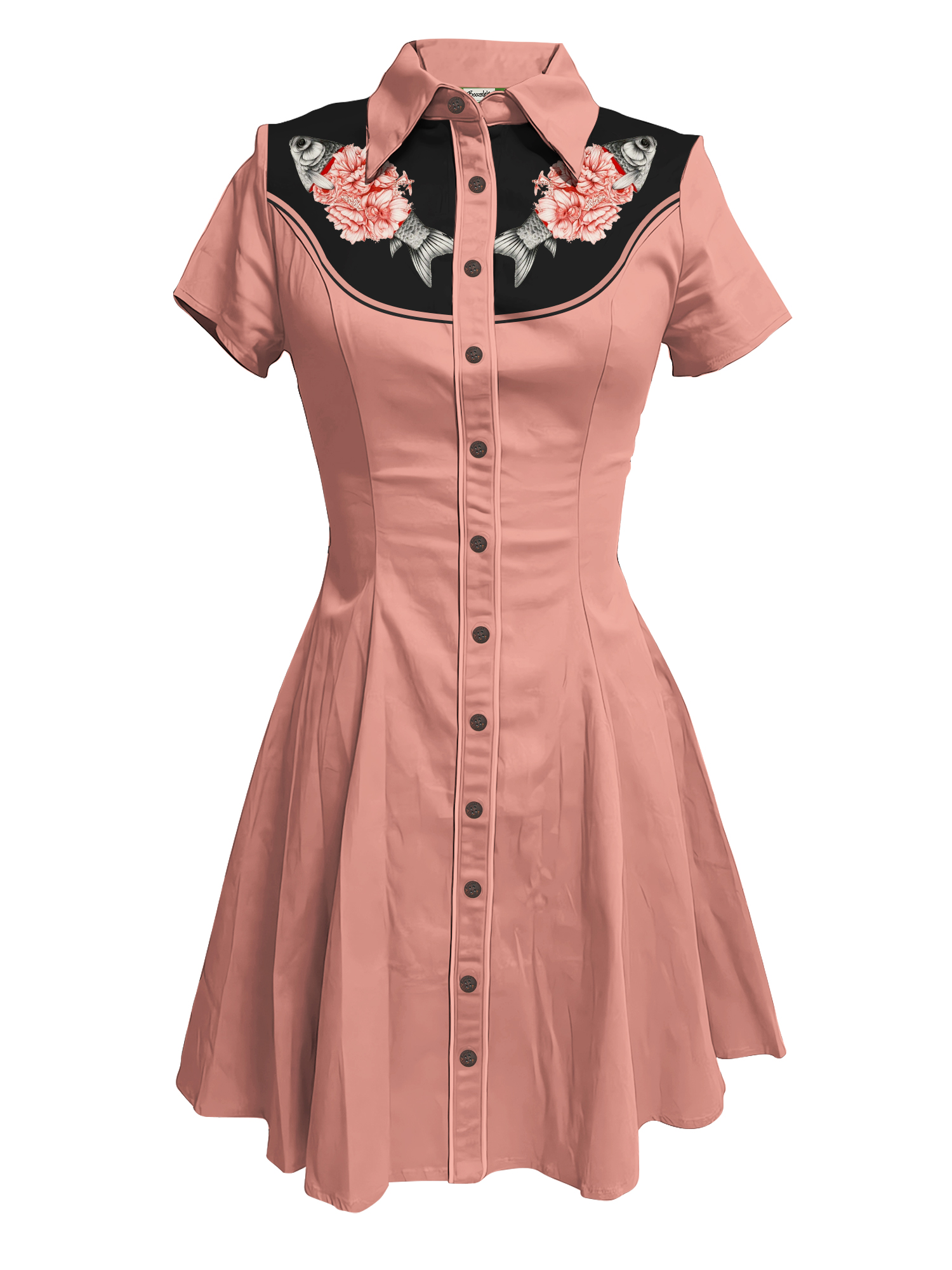 Flowers And Fish - 100% Cotton Dress
