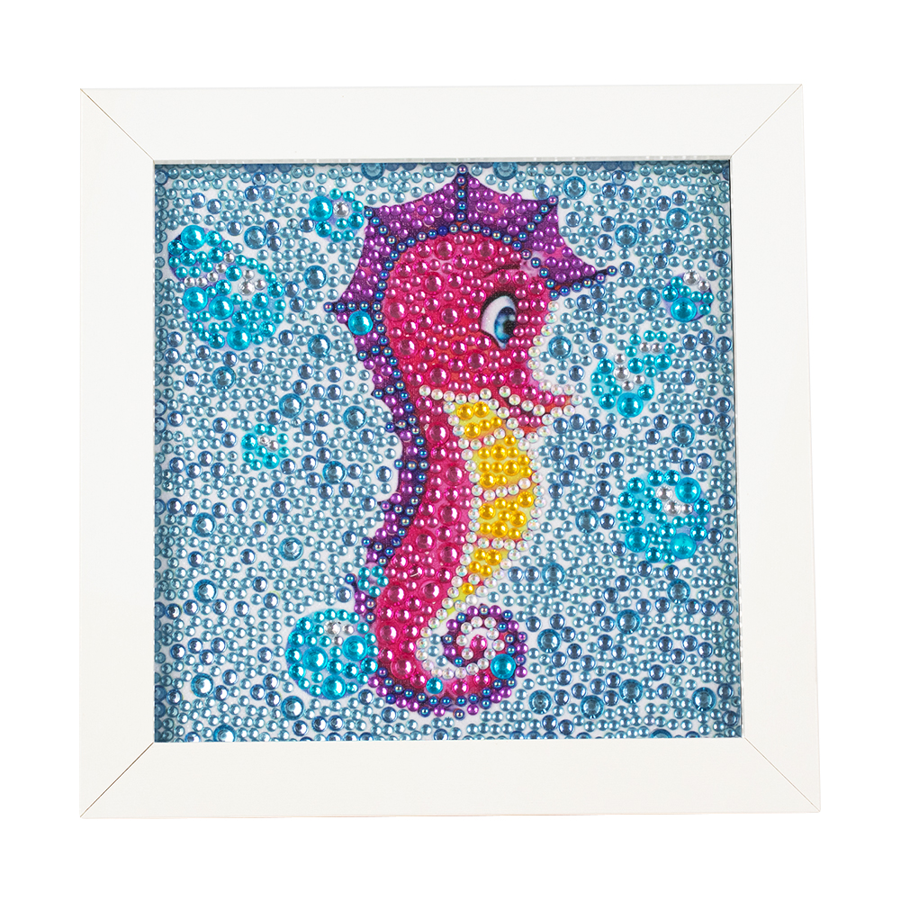 

Cartoon Hippocampus - Crystal Special Shaped Diamond Painting - 18*18CM, 501 Original