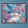 >SALE<5D DIY Partial Special Shaped Drill Diamond Painting Snowman-Purple Decor40x50cm